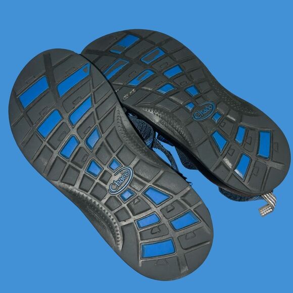 Chaco Blue Fabric Strap ZX1 Big Kids Sandals Size 4 - Picture 3 of 4